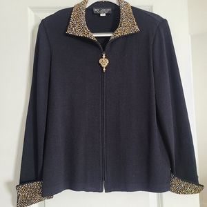 St.John Knit Embellished Evening Jacket